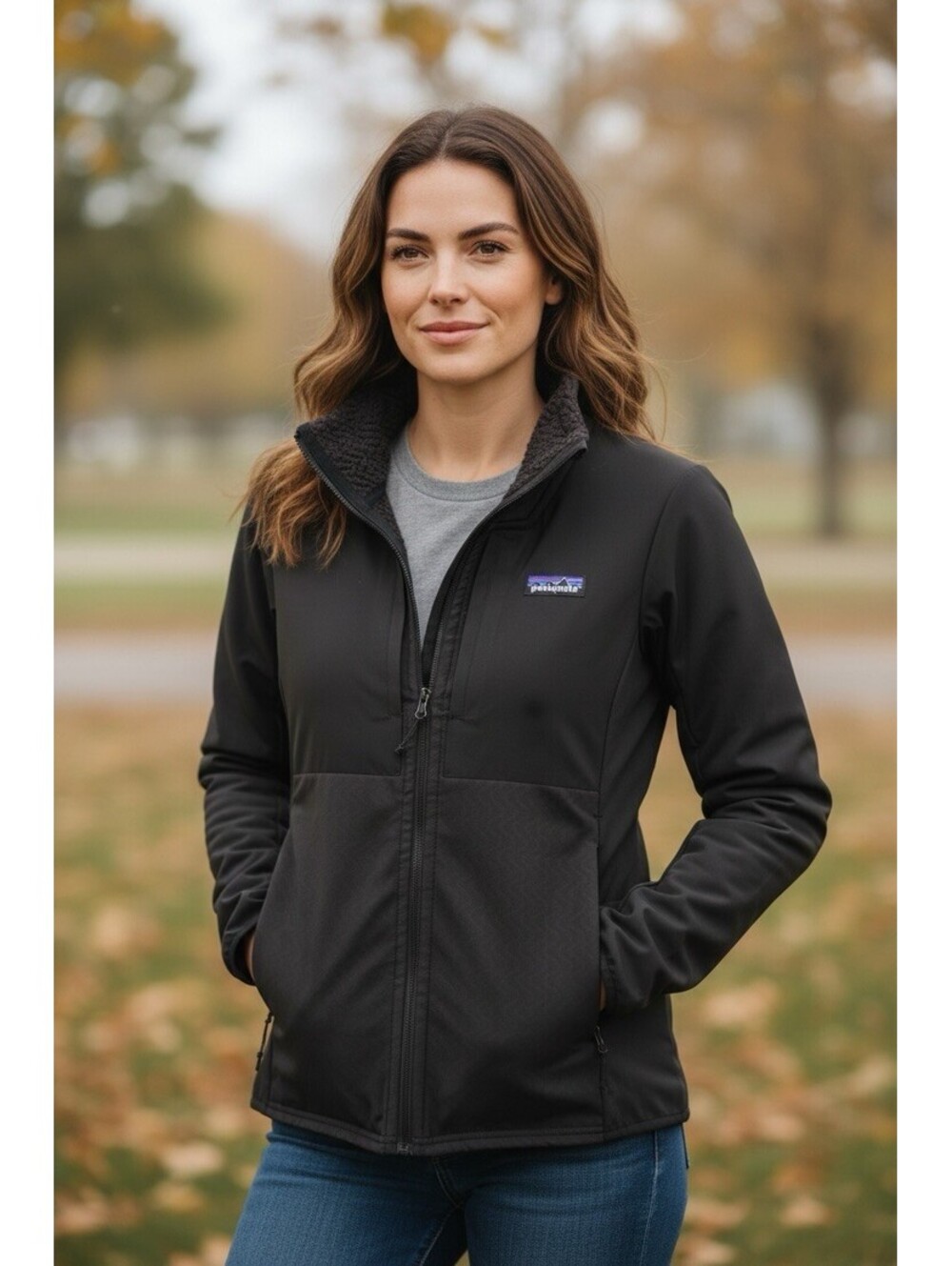 $199 Patagonia Women's R2 CrossStrata Black Jacket Size XS - Picture 1 of 12